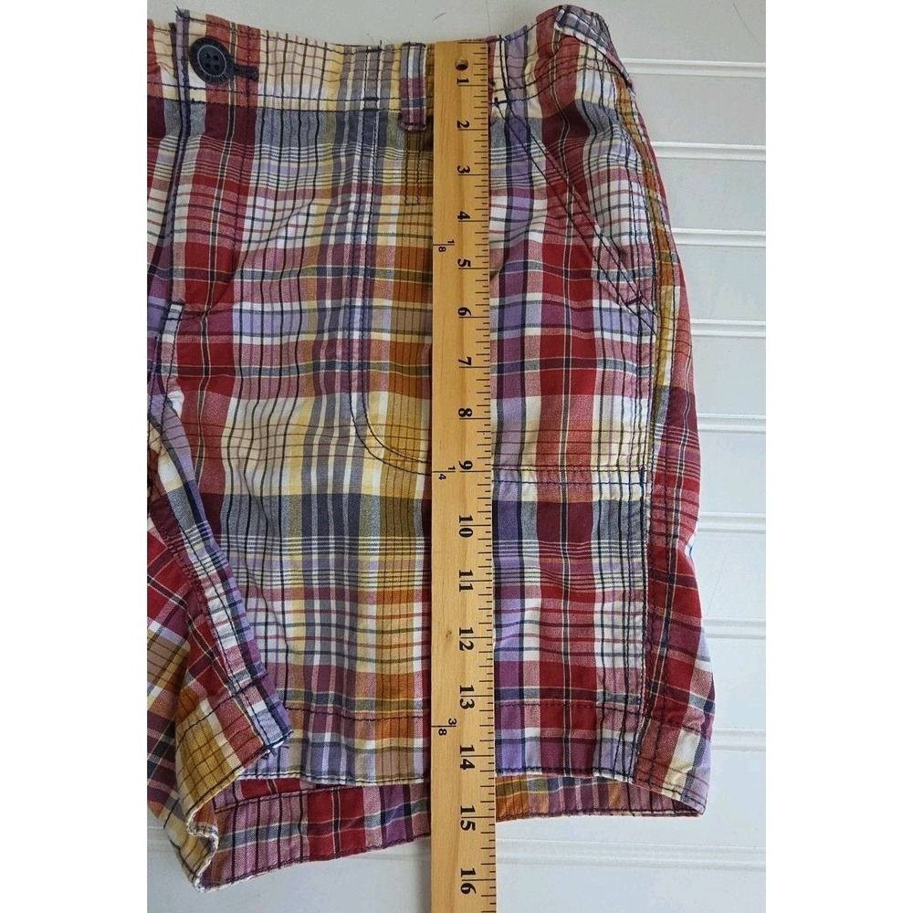 Eddie Bauer Shorts Women 12 Mercer Fit Plaid Chino Casual Multicolor PREPPY - Picture 6 of 9
